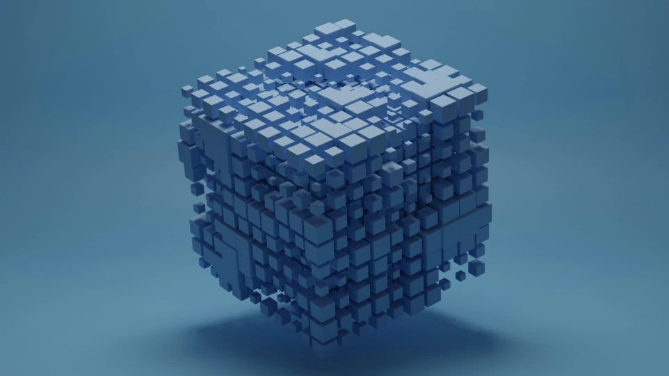 a cube with many small squares